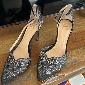 Elegant Black Lace Heels